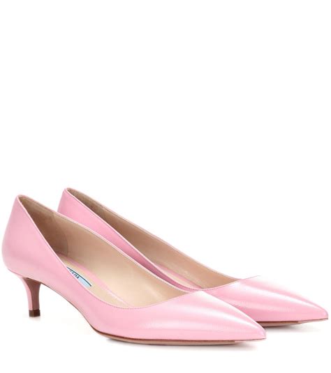 pink prada pumps|Prada metallic pumps.